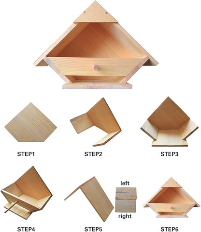 2-Pack Mourning Dove Nesting House - Handmade Solid Wood Bird Box with Predator Guard, Attract and Protect Doves for Backyard, Garden, Patio | Weather Resistant, Easy to Mount