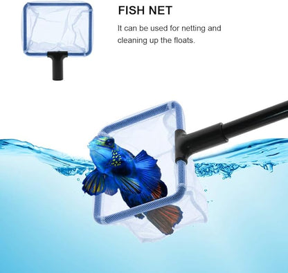 Aquarium Fish Tank Cleaning Kit - 5 in 1 Algae Scraper Set - Siphon Vacuum for Water Changing and Sand Cleaner (Cleaner Set)