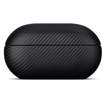 LOPIE Handmade for Beats Solo Buds Case Cover, Premium Synthetic Leather, Carbon Fiber Style, Protective Hard Shell Cover for Beats Solo Buds Earbuds - Black