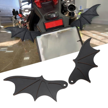 Limen Wooden Bat Wing Decoration 2 Pcs – Funny License Plate Decor, Composite Wood Wall Art for License Plate & Party, Gothic Car Decor,(6.89 * 4.53in)