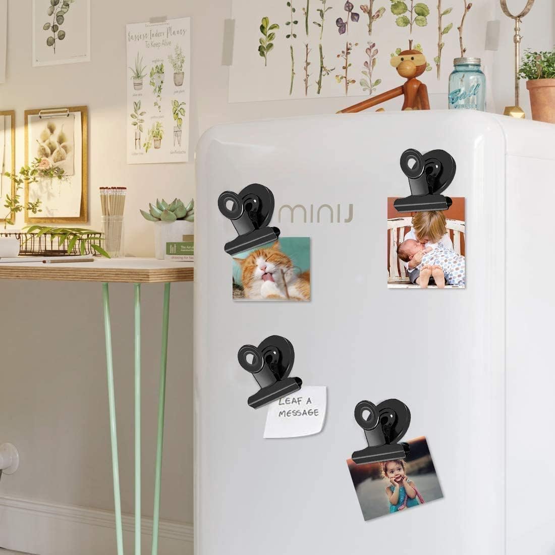 VNDUEEY 140 Pack Magnetic Clips Fridge Magnet, Magnetic Paper Clip Holder, Whiteboard Clip Magnets Refrigerator Magnet, Strong Magnet Clips for Whiteboard Locker