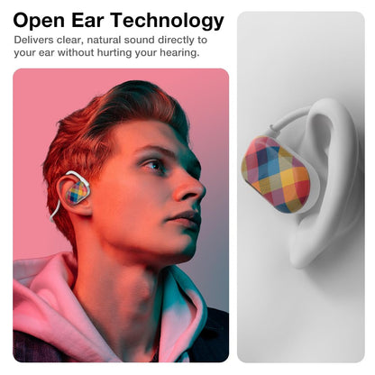 Purity Air Open Ear Headphones - True Air Conduction Wireless Bluetooth Open Ear Earbuds with Dual Mic for iPhone/Android - Secured Long Wearing Comfort, Sports Sweat Resistant (ACPCS151)