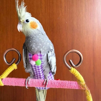 Bird Flight Suits Diapers, Parrot Flight Suits Diapers for Monk Parakeets, Cockatiels Flight Suits, Parrot Clothes, Bird Training Nappy Suit Liners Clothes (Purple-A,Lovebird)