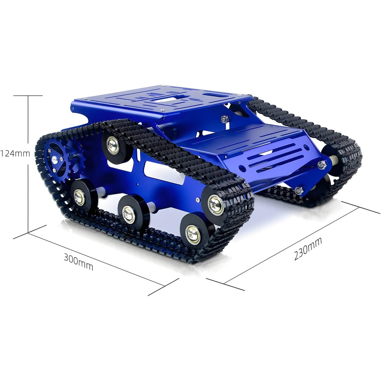 YonPhsy Tank Car Chassis with DC Geared Motor, Shock Absorbing Robot Chassis Full-Metal Robotic Moving Platform Track for RaspberryPi Arduino Jetson Microb DIY Maker Smart Robot Car Learning Kit
