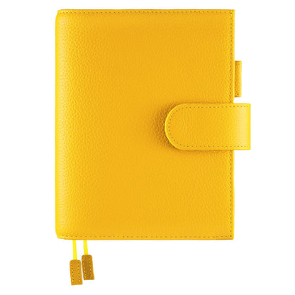 2026 New Genuine Leather A6 Notebook Cover Fits Hobonichi Cousin, Stalogy, LEUCHTTURM1917 and Midori MD Planners, with Pen Loop, Card Slots, Bookmarks and Back Pocket