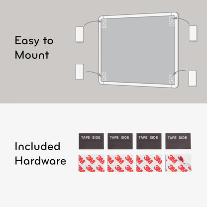 U Brands Contempo Magnetic Small Whiteboard, 8.5” x 11”, White Modern Frame, Mini White Board for Students, Fridge and Locker Dry Erase Board, Includes Marker & Magnet