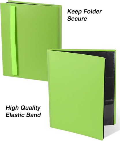 GEAoffice Card Binder, 9 Pockets Trading Card Album Folder, 360 Side Loading Pocket Binder for Sports&Game Cards, MTG and Other TCG, Light Green
