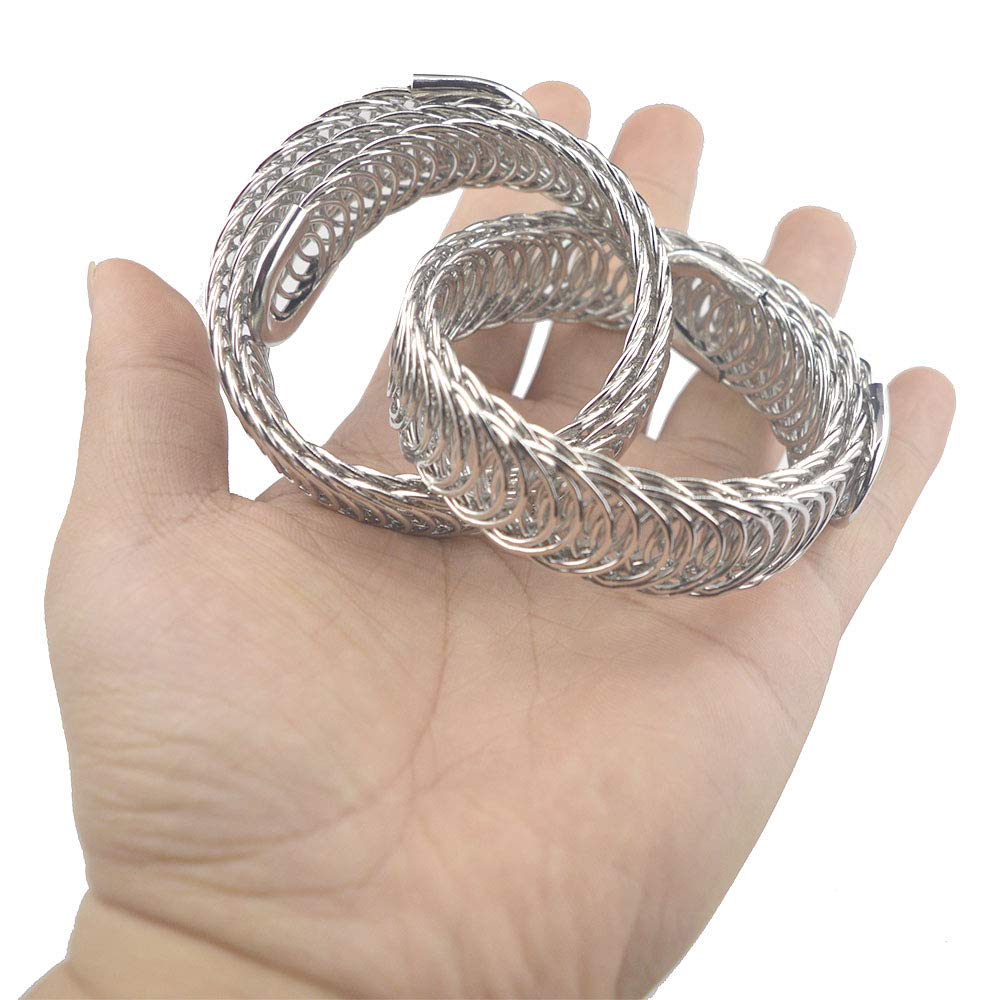 Ailejia Metal Curtain Tiebacks Holdback Drapery Curtain Tiebacks 1 Pair Elastic Strap Drape Buckle Home and Office Window Treatment (Silver)