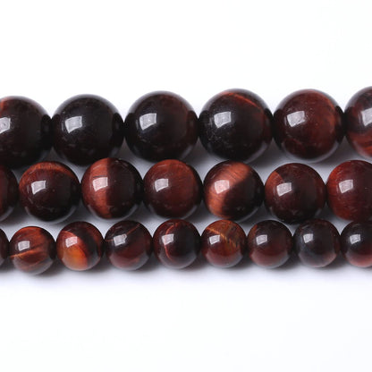 60PCS 6MM AAA Rose Red Tiger Eye Stone Beads Natural Gemstone Bead Crystal Healing Energy Jewelry Making DIY 15 inches