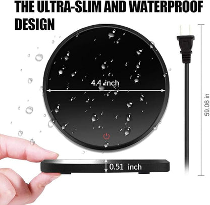 Coffee Mug Warmer, KRGMNHR Auto-Shutoff Cup Warmer for Home Office Desk Use, Electric Beverage Warmer Heating Plate for Tea, Water, Cocoa, Milk