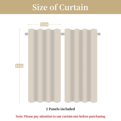 Loom and Mill Damask Patchwork Curtains for Bedroom, Beige Yellow Lined Jacquard Curtains 2 Panels with Tiebacks, Window Curtain for Living Room Banquet Halloween Decor, Rod Pocket(52”x 84”, 2 Panels)