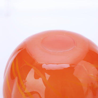 Stella Baicø Crystal Pumpkin Jar with Lid, Glass Candy Bowl with Cover for Halloween, Decorative Candy Dish for Home Decor, Party Centerpieces (S, Orange)