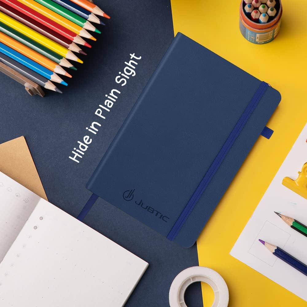 JUBTIC Password Keeper Book with Alphabetical Tabs. Medium Size Password Book for Seniors, Internet Website Address Log in Detail. Hardcover Password Notebook for Home Office, Navy Blue
