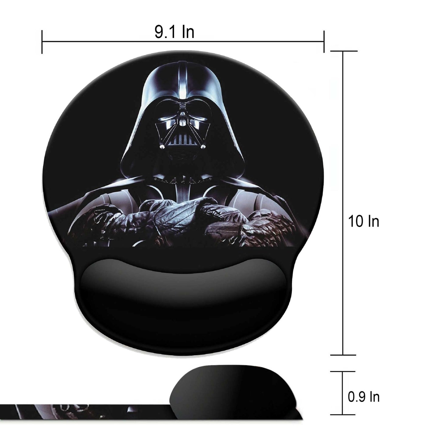 Black Mouse Pad with Wrist Rest,Non-Slip Rubber Base for Comfortable Gaming Mousepad - Ergonomic Mouse Pads with Wrist Support Suitable for Laptop Desktop and Work, Office Desk Accessory
