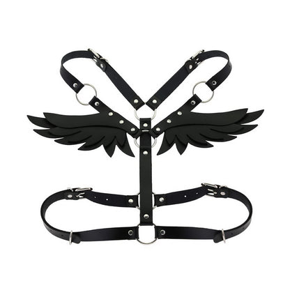 Punk Angel Wing Chest Body Harness Waist Belly Chain Belt Rave Jewelry Accessories Halloween Outfit