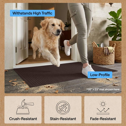 GORILLA GRIP® Ultra Absorbent Front Door Mat Outside Entrance 72x24, Traps Dirt and Moisture, HydroABSORB Indoor Outdoor Doormat Holds Up to 2.75 Cups Water, Stain & Fade Resistant Welcome Mat Coffee