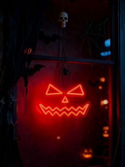 Smile Devil Pumpkin Led Neon sign for Halloween Party Decor