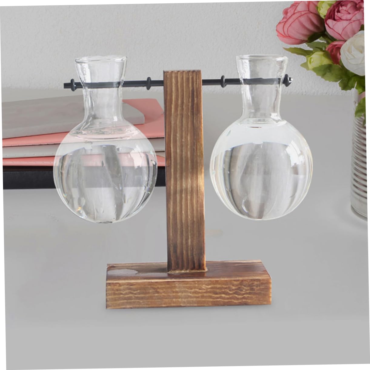 BESTOYARD 3pcs Hydroponic Propagation Vase Clear Glass Terrariums Stand for Plant Displays for Home Decor and Floral Arrangements