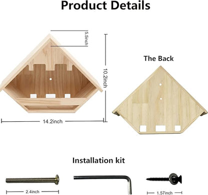 Cedar Dove Nesting Box for Outside, Wooden Open Pigeon House