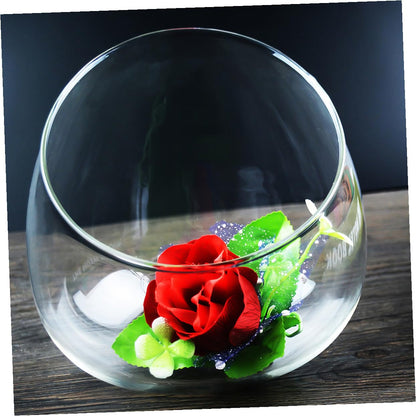 QUMIIRITY Glass Cut Succulent Terrarium Bottle 3pcs Micro Landscape Vases for Home Decor and Plant Display