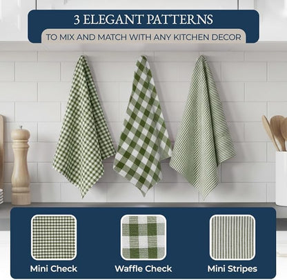 LANE LINEN Dish Towel and Dishcloth Set
