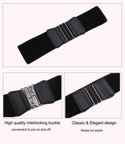 VOCHIC Wide Elastic Plus Size Dress Belt for Women Waist Belts Stretch Waistband