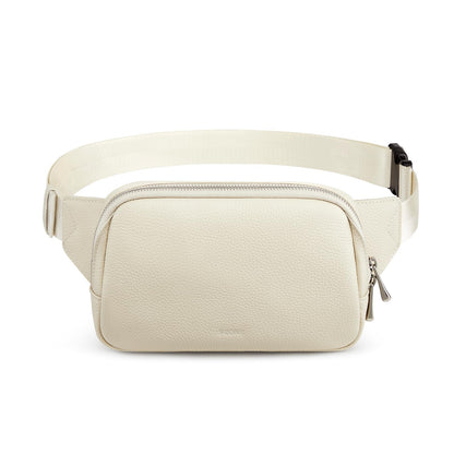 S-ZONE Leather Fanny Pack for Women RFID Blocking Waist Belt Bag Crossbody Purse