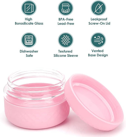 16 oz Glass Lunch Bowl Container with Lid | Leak & Spill Proof, BPA-Free, Microwave & Dishwasher Safe, Airtight Meal Prep & Food Storage Jar for Lunch, Salad, Soup, Overnight Oats, Stew, Yogurt