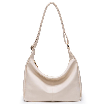 YDF Purses for Women Slouchy Shoulder Bag Hobo Bag Soft Vegan Leather Adjustable Wide Strap Crossbody Tote Multi Pocket Handbags (Beige)