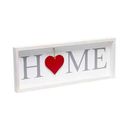 Elegant Designs HG1031-WGY 23" Home Sweet Swap Farmhouse Frame with 12 Seasonal Ornaments, Freestanding or Wall Mountable, White Wash, Gray Text