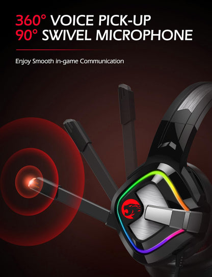 ZIUMIER Gaming Headset for PC, PS4, PS5, Xbox One, Xbox Series S/X, Switch, Noise Canceling Microphone, Stereo Surround Sound, 3.5mm Wired Gaming Headphones