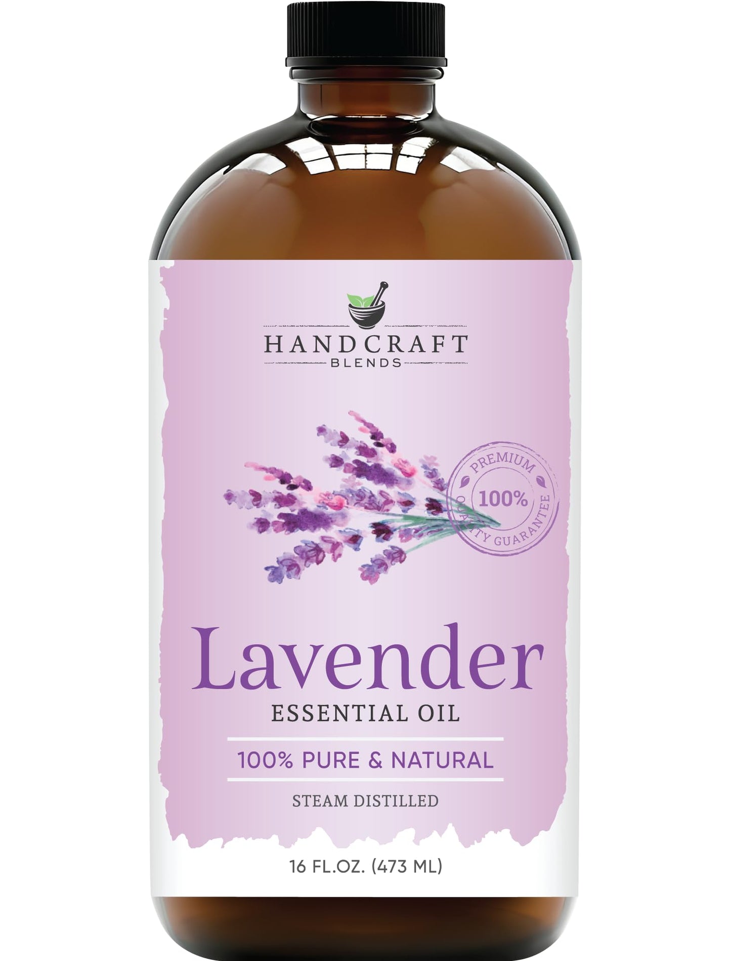 Handcraft Blends Lavender Essential Oil – Huge 4 Fl Oz – 100% Pure and Natural – Premium Grade Essential Oil for Diffuser and Aromatherapy, Skin, Massage, Candle and Soap Making Fragrance