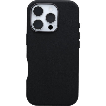 OtterBox iPhone 16 Pro Symmetry Series Cactus Leather for MagSafe - Noir Ash Black - Ultra-Thin, Sleek iPhone Case, Premium iPhone Case, MagSafe Compatible
