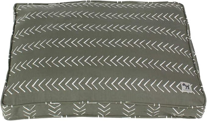Molly Mutt Sheepy Wool Crate Mat - 100% Cotton Canvas Cover with Temperature-Regulating 100% Natural Wool-Filled Insert Dog Bed - Soft & Supportive Wool-Filled Bed - (36"x24"x2.5", Forever Young)