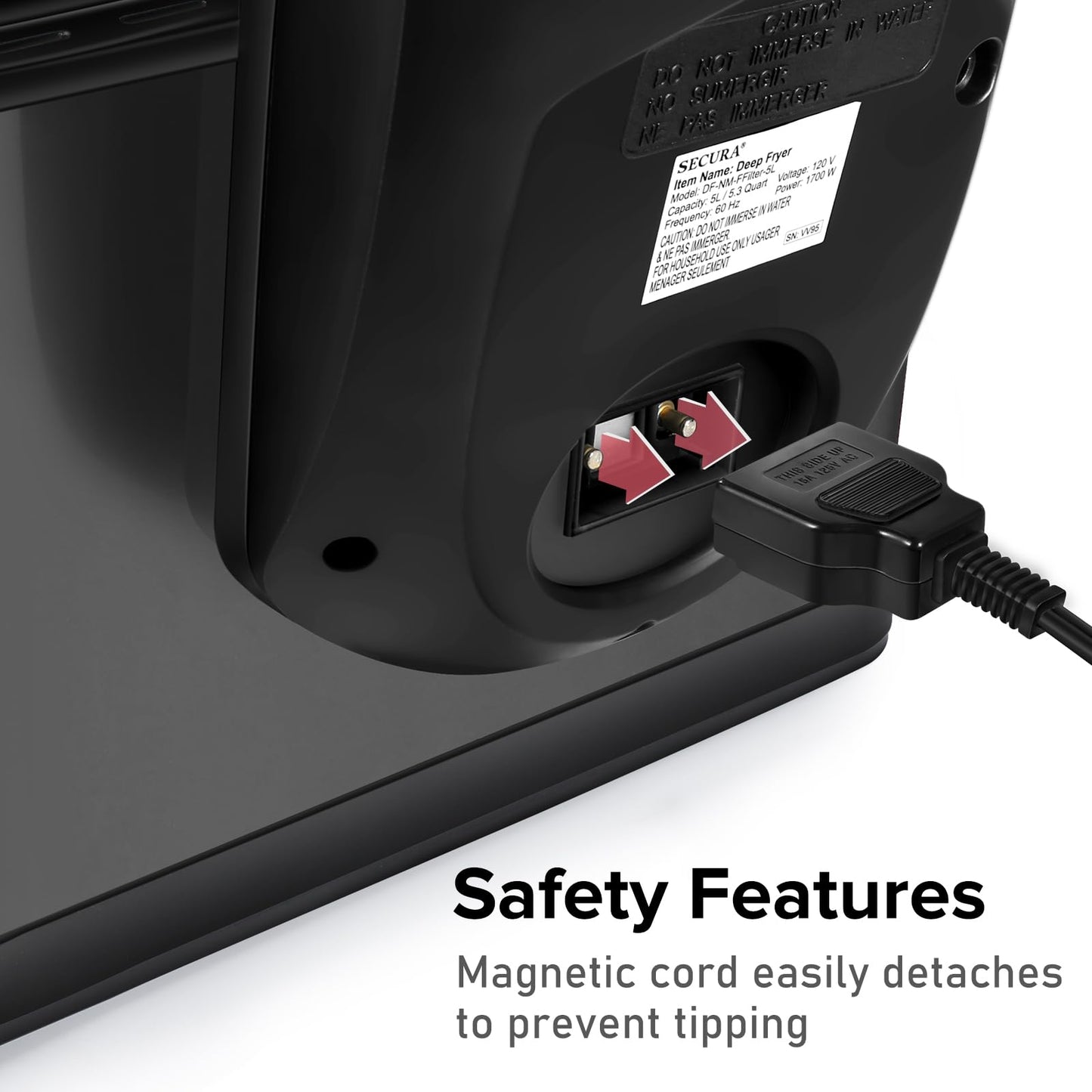 Secura 1700-Watt Stainless-Steel Triple Basket Electric Deep Fryer with Timer Free Extra Odor Filter, 4L/17-Cup, Red