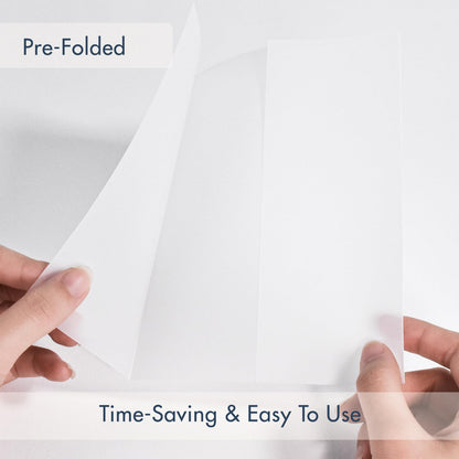 50 Pack Pre-Folded Vellum Jackets for 5x7 Invitations,AZAZA Elegant Translucent Invitation Sleeves,115GSM Vellum Jackets 5x7, Wedding Invitation Accessories, for Weddings Birthdays,Sage Green Toile