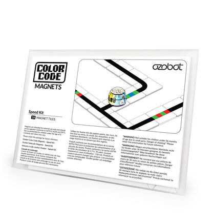 Ozobot Color Code Magnets Speed Kit, Interactive Coding Learning Tool for Kids Ages 3+, Enhances Logic & Problem Solving Skills, 18 Tiles, Evo & Color Codes Magnets Base Kit Required Not Included