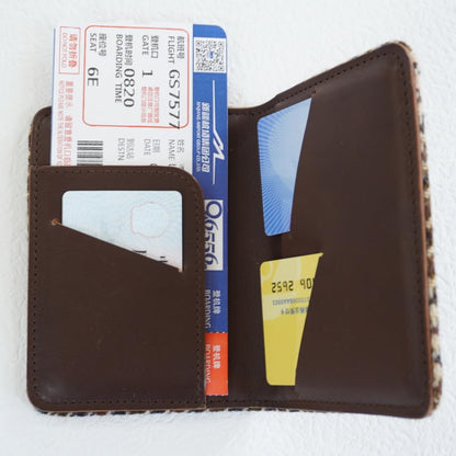 Harris Tweed Leather Passport Holder for Travel, Slim & Lightweight Passport Cover with Vaccine Card Slot, RFID Blocking, Ideal for Women and Men (No.912)