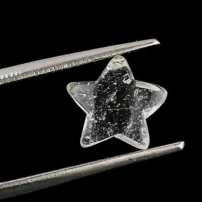 CRYSTALINES 5pcs, Wholesale Natural Golden Rutiled Quartz Gemstones, Bulk Star Shape Stones, Assorted Loose Supply, DIY Craft-Jewelry Making, Chakra Healing Crystals, Gem Collection, 10-12mm