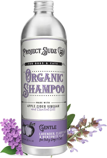 Project Sudz Gentle All Natural Dog Shampoo – Lavender | Soothing Liquid Shampoo for Dogs | Calming, Eco-Friendly, Non-Toxic, Made in USA