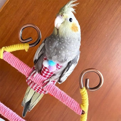 Bird Flight Suits Diapers, Parrot Flight Suits Diapers for Monk Parakeets, Cockatiels Flight Suits, Parrot Clothes, Bird Training Nappy Suit Liners Clothes (Red,Lovebird)