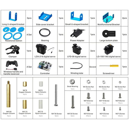 LewanSoul Robotic Arm Kit 6DOF Programming Robot Arm with 5 Servo, Handle, Mechanical Claw and More, PC Software APP Control with Tutorial