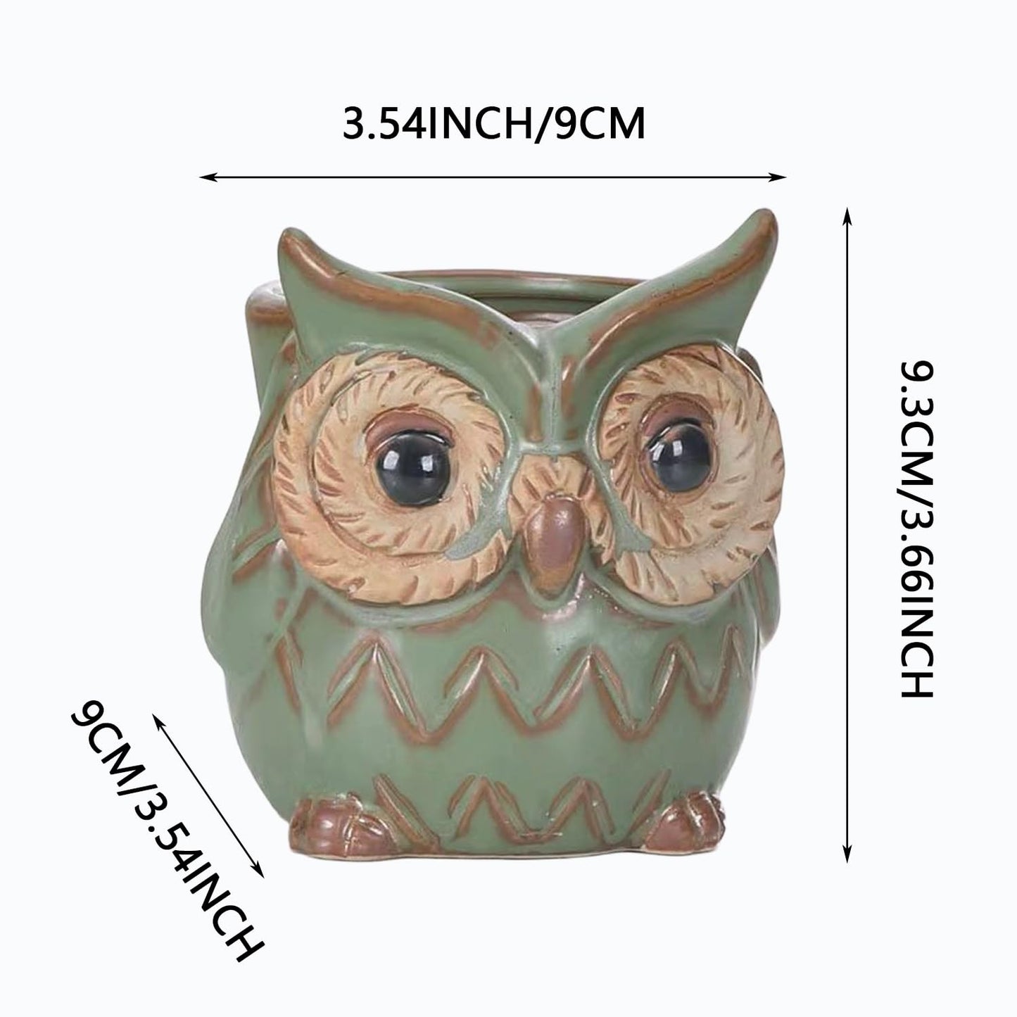LLYSTTDS Owl Planter Pot Succulent Ceramics Planters Mini Small Plant Pots Tabletop Decorations for Indoor Plants Home Office Garden Flower Pot Gifts