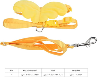 Duck Harness and Adjustable Chicken Walking Harness, Breathable Pet Vest for Duck Chicken Hen Training Walking Basic Leashes[Yellow M]