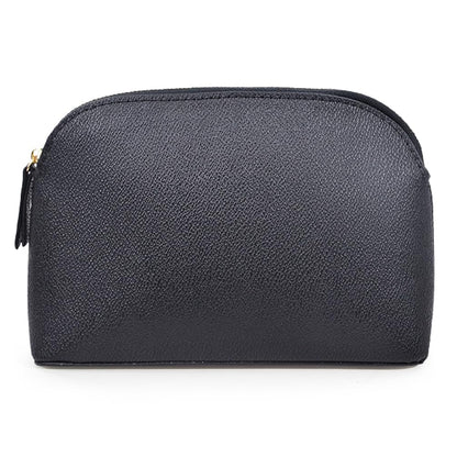 kamumanni Makeup Pouch for Purse, Waterproof Cosmetic Organizer Bag Pu Leather Travel Pouch (Black)