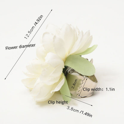 2pcs Flower Curtain Buckles, Decorative Contemporary Style Curtain Ties with Large Flower Designs, Adjustable Length Curtain Ties for Indoor and Outdoor