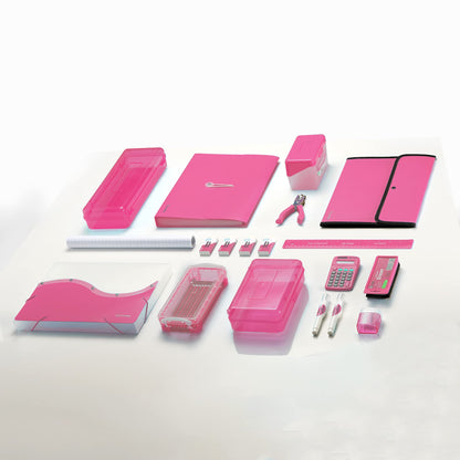 Enday 3 Ring Binder 1.5 Inch, Pink Heavy Duty Three Ring Binder, 325 Sheets Capacity - 1.5 Inch Binder for Home School and Office