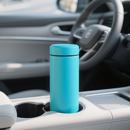 PARACITY Insulated Water Bottle, 17 oz Stainless Steel Water Bottles for Double Wall Vacuum Hot Drinks, Metal Water Bottle Keeps Hot for 12 Hrs, Cold for 24 Hrs, for Coffee, Tea (light blue)