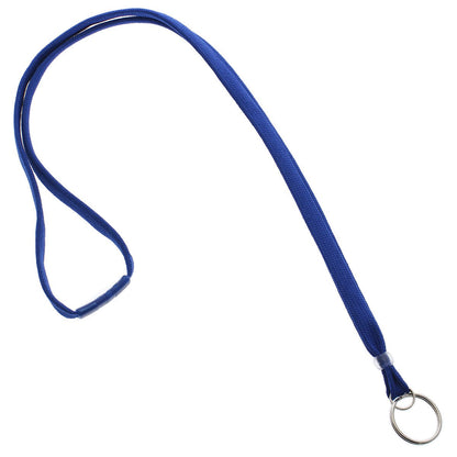Specialist ID Bulk 100 Pack - Heavy Duty Breakaway Lanyards for Keys and ID Badges with Key Chain Split Ring - Break-Away Clasp and Keychain Keyring/Badge Holder Attachment (Royal Blue)…