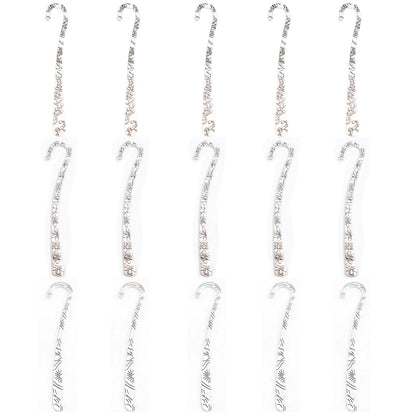15 Pack Metal Bookmark - Silver Metal Bookmark Hairpin Hook Carved Antique Vintage with Loop Book Markers Embossed Bookmarks, Jewelry Making Charms